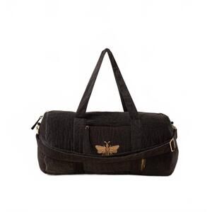 NEW ELIZABETH SCARLETT women's honey bee overnight bag in charcoal